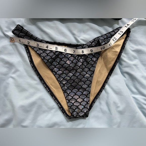 POPRAGEOUS Holographic Mermaid 2 Piece Bikini small top medium bottom - Picture 9 of 11